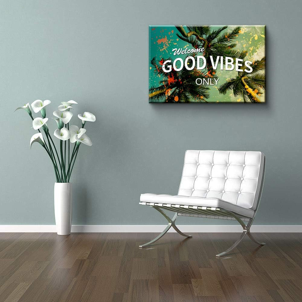 Good Vibes Motivational Wall Art Inspirational Wall Art Office Wall Decor Motivational Poster Positive Quotes Wall Decor Inspirational Posters for Office Classroom Decor (12''H X 18''W)