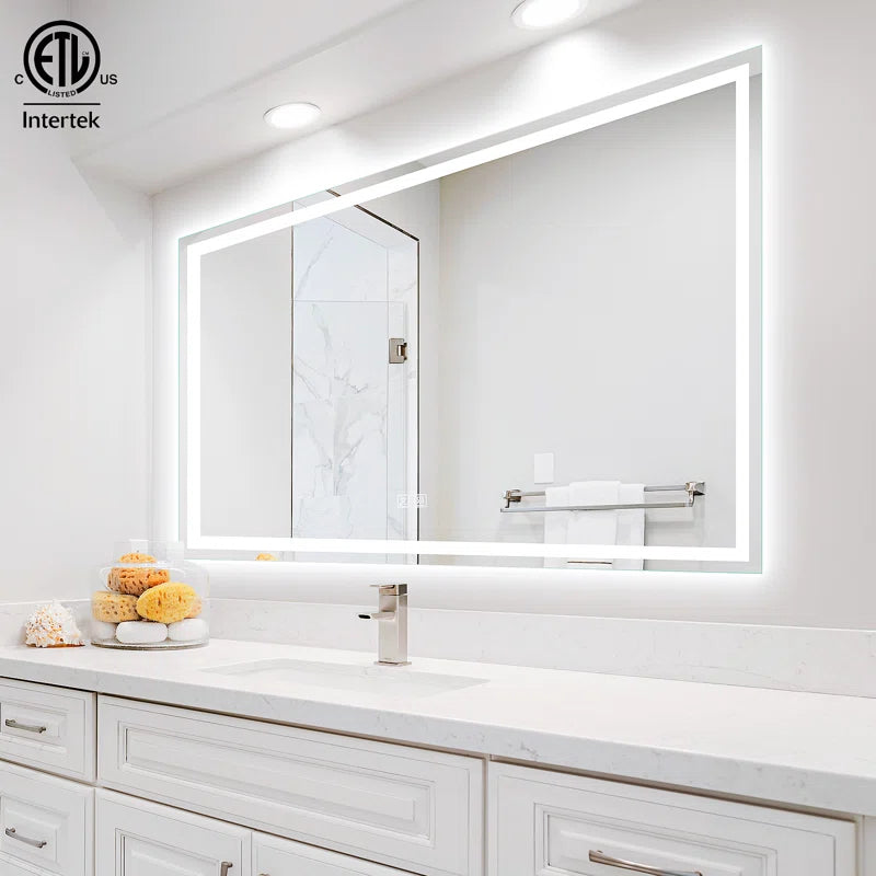 Naliyah Kedarnath Led Bathroom Mirror with Lights, Smart Dimmable Vanity Mirrors for Wall, Anti-Fog Backlit Lighted Makeup Mirror