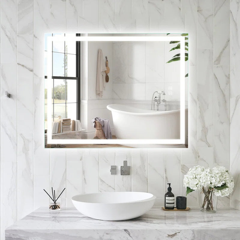 Naliyah Kedarnath Led Bathroom Mirror with Lights, Smart Dimmable Vanity Mirrors for Wall, Anti-Fog Backlit Lighted Makeup Mirror