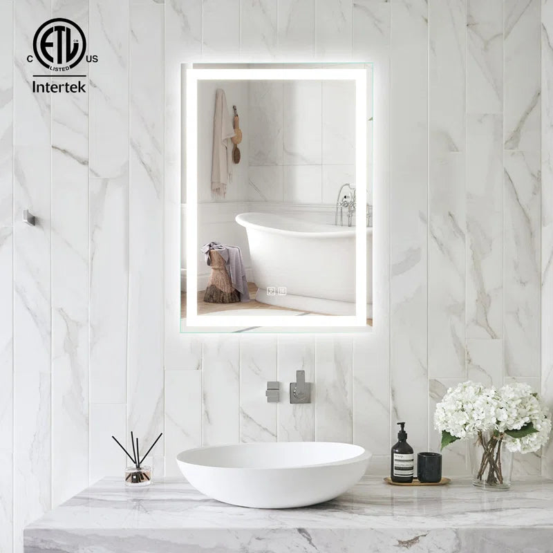 Naliyah Kedarnath Led Bathroom Mirror with Lights, Smart Dimmable Vanity Mirrors for Wall, Anti-Fog Backlit Lighted Makeup Mirror