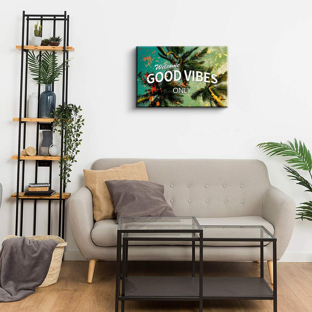 Good Vibes Motivational Wall Art Inspirational Wall Art Office Wall Decor Motivational Poster Positive Quotes Wall Decor Inspirational Posters for Office Classroom Decor (12''H X 18''W)
