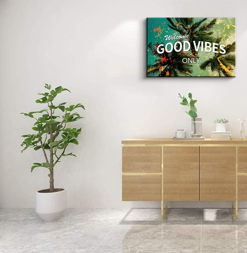 Good Vibes Motivational Wall Art Inspirational Wall Art Office Wall Decor Motivational Poster Positive Quotes Wall Decor Inspirational Posters for Office Classroom Decor (12''H X 18''W)