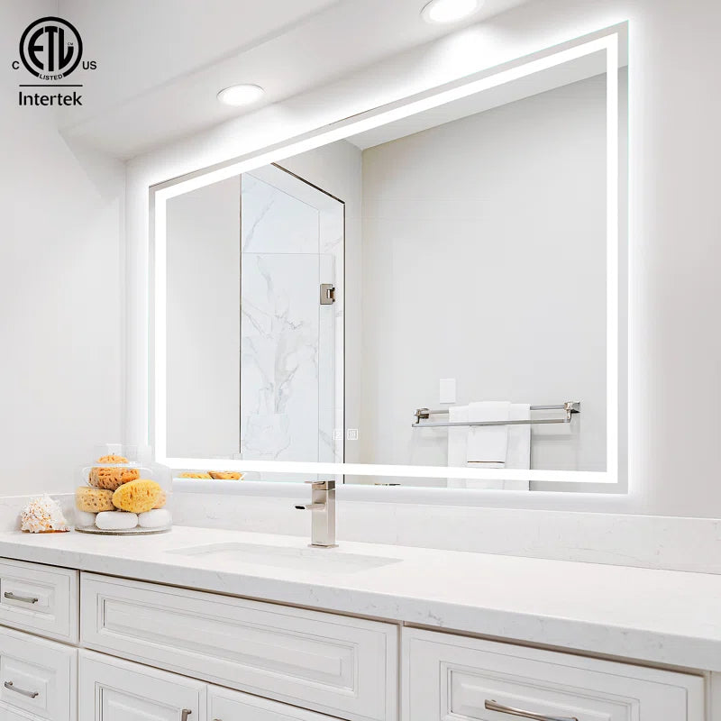Naliyah Kedarnath Led Bathroom Mirror with Lights, Smart Dimmable Vanity Mirrors for Wall, Anti-Fog Backlit Lighted Makeup Mirror