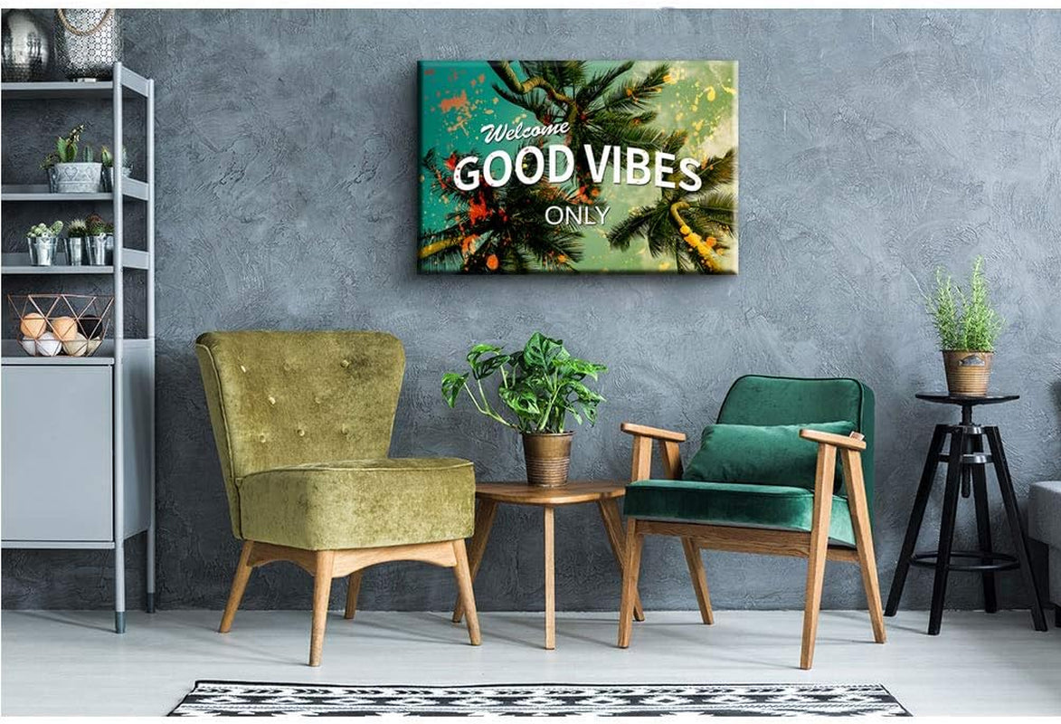 Good Vibes Motivational Wall Art Inspirational Wall Art Office Wall Decor Motivational Poster Positive Quotes Wall Decor Inspirational Posters for Office Classroom Decor (12''H X 18''W)