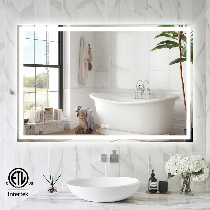 Naliyah Kedarnath Led Bathroom Mirror with Lights, Smart Dimmable Vanity Mirrors for Wall, Anti-Fog Backlit Lighted Makeup Mirror