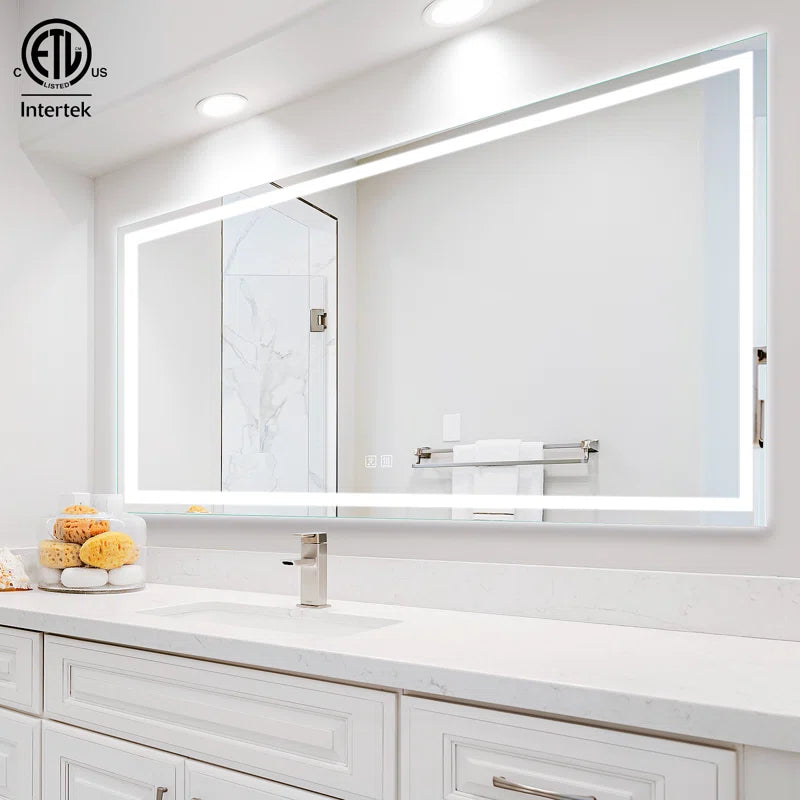 Naliyah Kedarnath Led Bathroom Mirror with Lights, Smart Dimmable Vanity Mirrors for Wall, Anti-Fog Backlit Lighted Makeup Mirror